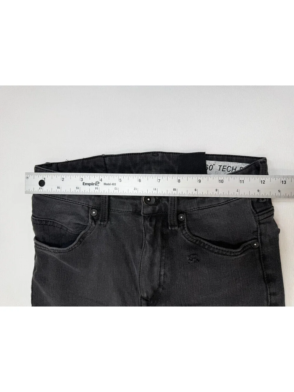 H&M 360 Tech Stretch Men's Skinny Jeans Low Waist Slim Fit Zip Fly Size 28 Black